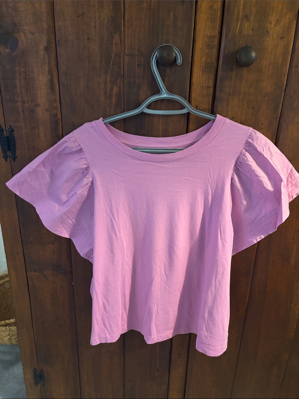 Old Navy Pink Flutter-Sleeve Tee